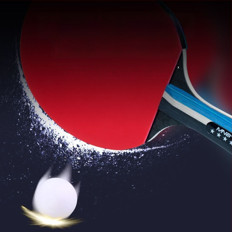 Kahesuunaline lauatennise pallrõivas algajatele ja lastele, kõrge elastsus; Basswood plaat; kumm Long-glue; löögitüüp Direct shot; sobib badmintonile ja tennisele