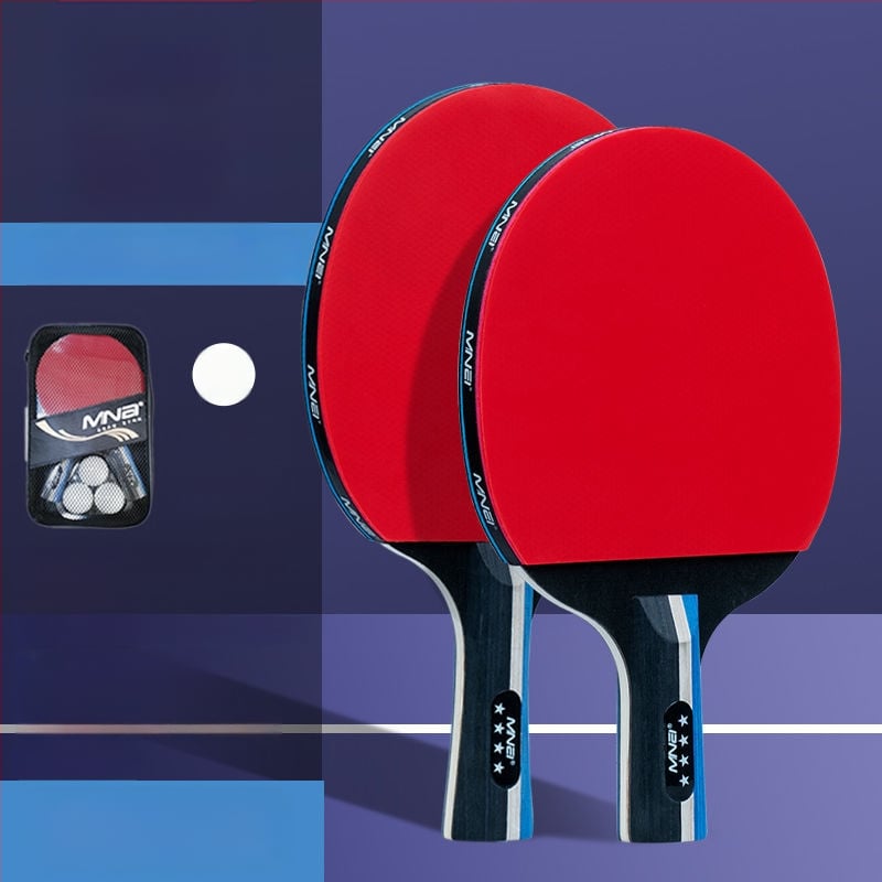 Kahesuunaline lauatennise pallrõivas algajatele ja lastele, kõrge elastsus; Basswood plaat; kumm Long-glue; löögitüüp Direct shot; sobib badmintonile ja tennisele