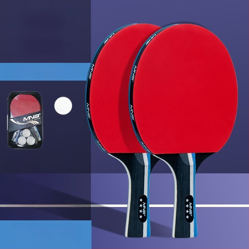 Kahesuunaline lauatennise pallrõivas algajatele ja lastele, kõrge elastsus; Basswood plaat; kumm Long-glue; löögitüüp Direct shot; sobib badmintonile ja tennisele