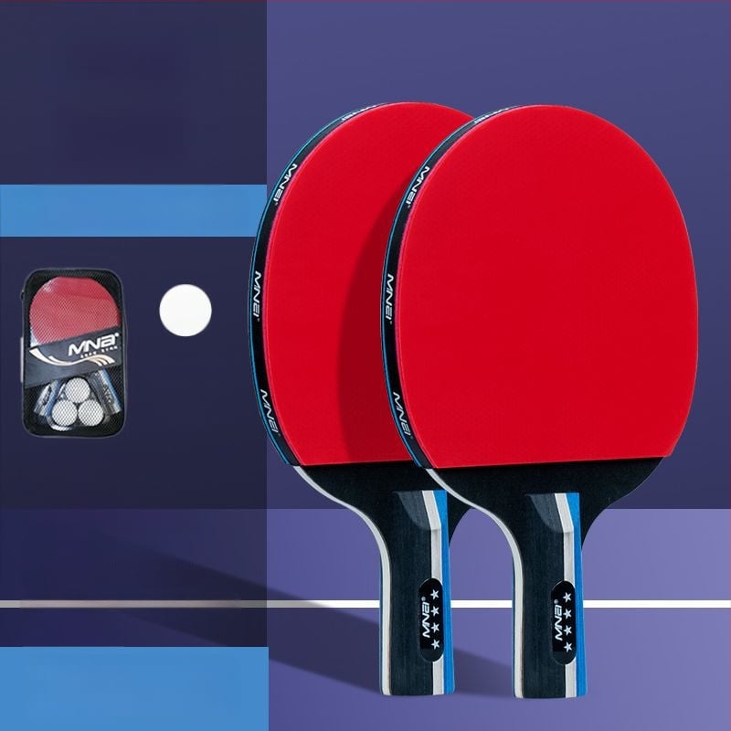 Kahesuunaline lauatennise pallrõivas algajatele ja lastele, kõrge elastsus; Basswood plaat; kumm Long-glue; löögitüüp Direct shot; sobib badmintonile ja tennisele