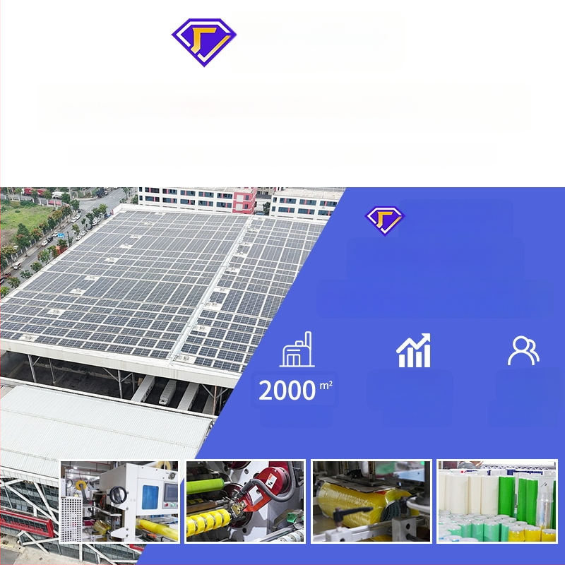 Dekompresinė juostelė su BOPP pagrindu, 50 μm storis, spausdintas logotipas