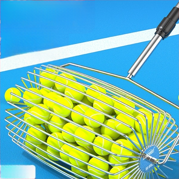 Viegls teleskopiskais tenisa bumbiņu savācējs ar ritināšanas mehānismu