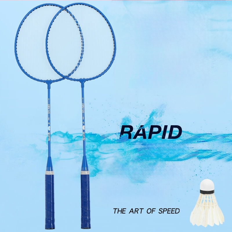 Badmintona rakete pieaugušajiem un bērniem, rāmis no titāna sakausējuma, ārkārtīgi cieta, tiešs trieciens, piemērota badmintonam un tenisam, svars 95-100 g