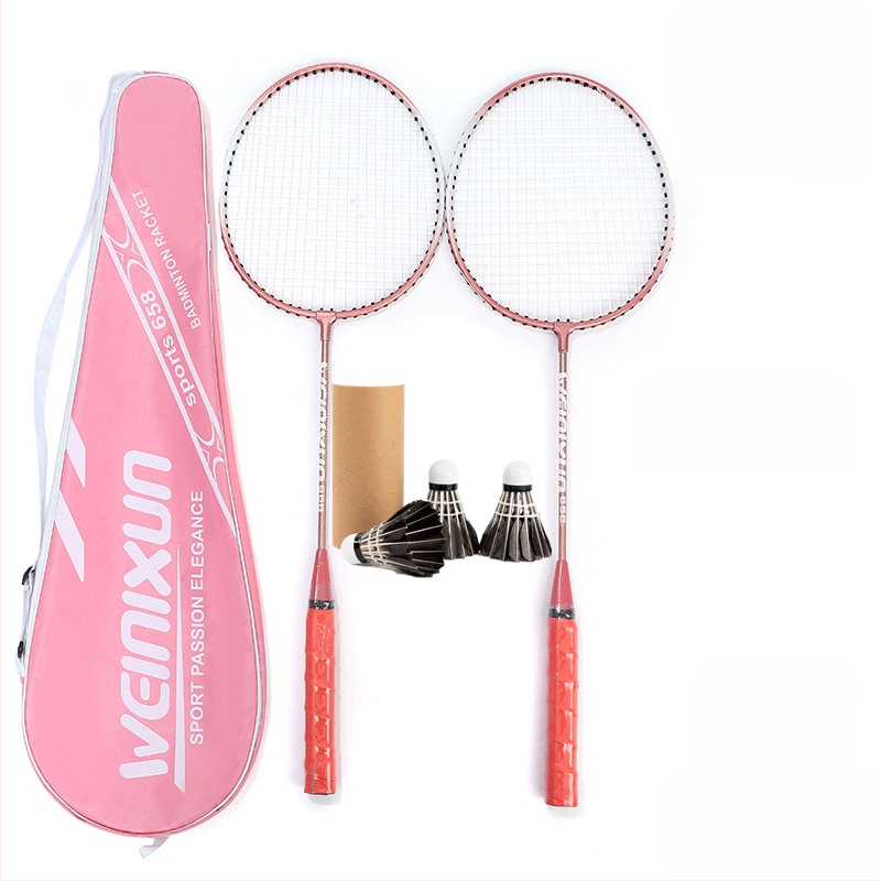 Badmintona rakete pieaugušajiem un bērniem, rāmis no titāna sakausējuma, ārkārtīgi cieta, tiešs trieciens, piemērota badmintonam un tenisam, svars 95-100 g