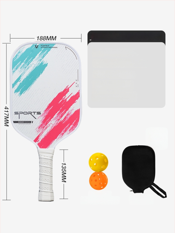 Reket pickleball od staklenih vlakana, jezgro s ćelijastom PP strukturom, trening set s jednom reketa