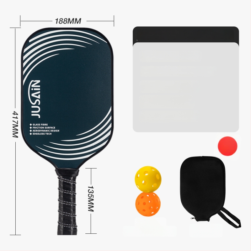 Reket pickleball od staklenih vlakana, jezgro s ćelijastom PP strukturom, trening set s jednom reketa
