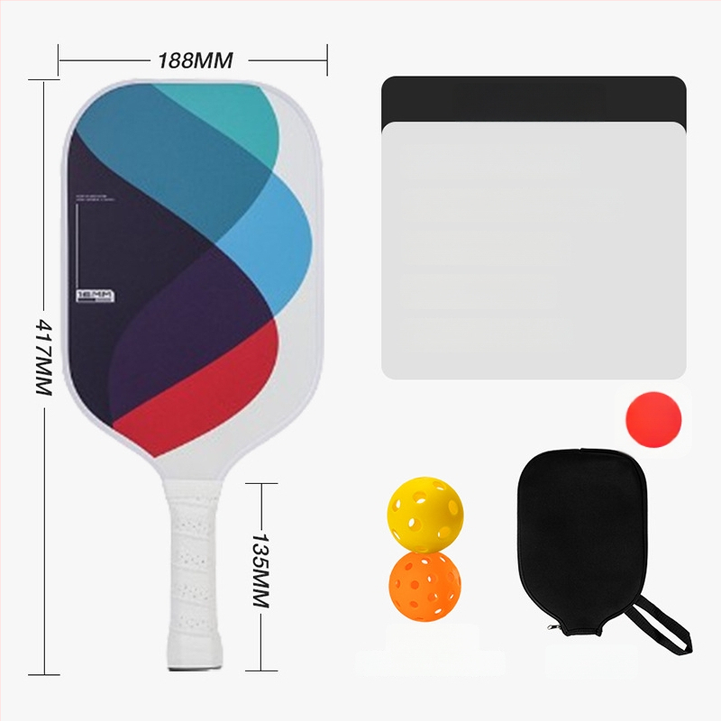 Reket pickleball od staklenih vlakana, jezgro s ćelijastom PP strukturom, trening set s jednom reketa