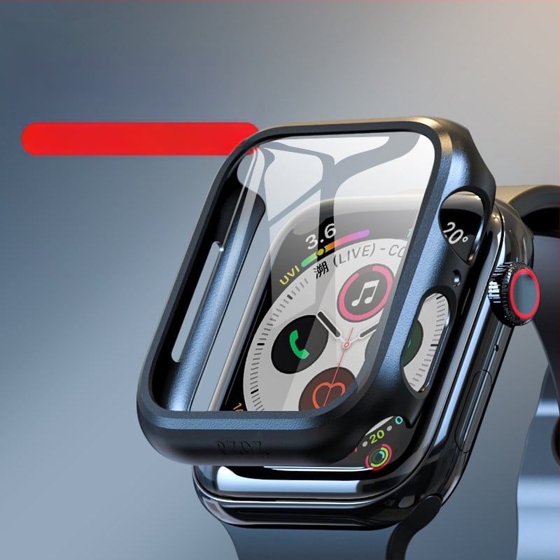 Išmaniojo laikrodžio apsauginis dėklas iWatch S10 su grūdinto stiklo ekrano apsauga — PC medžiaga, 2-in-1 dizainas, 360° apsauga