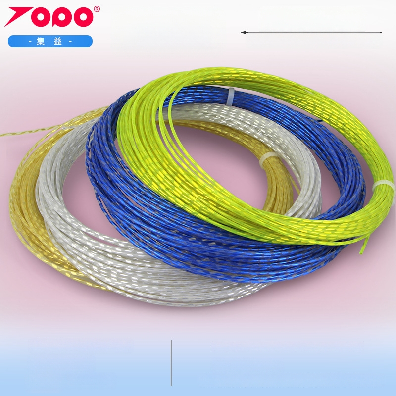 Polüesterist reketistringid, löögikindlad – tennisemänguks; bränd Collect Benefits; sobivad tennisemängule, lauatennisile ja badmintonile