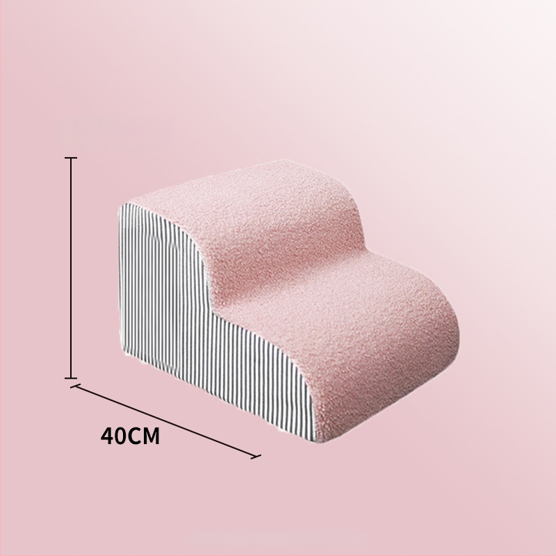 Suņu kāpnes gultai – velūrs, noņemamas un mazgājamas, mājdzīvnieku rampai