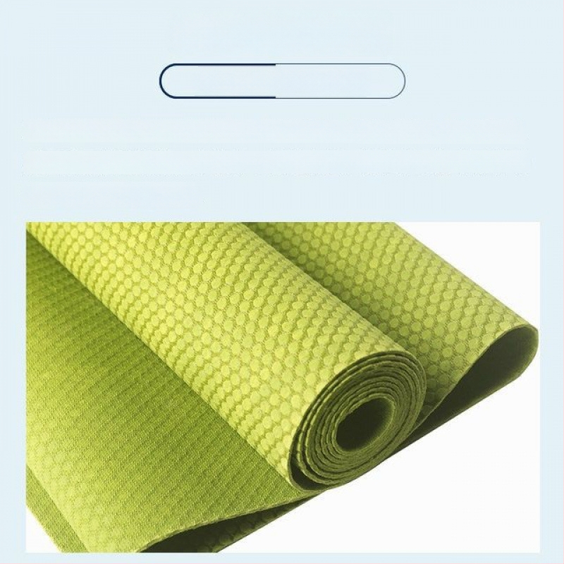 Jogas paklājs – dabīgā gumija, 6 mm, saliekams, vienkrāsains raksts