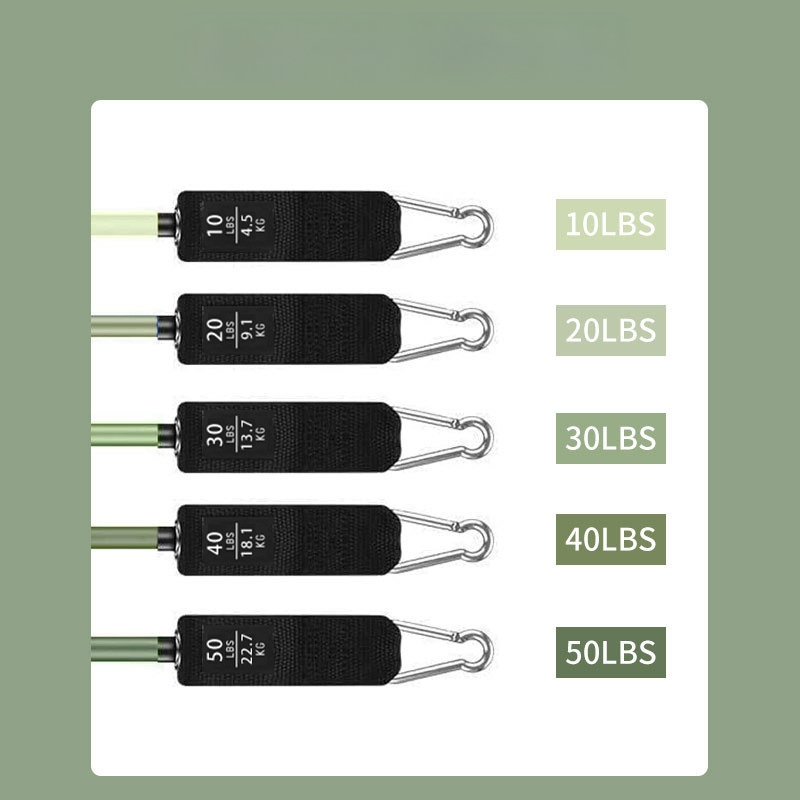 Asahi Ken vilces virve – TPE fitnesa pretestības virve, 150 lb spriegums, iepakojums 30 gab., pieaugušajiem