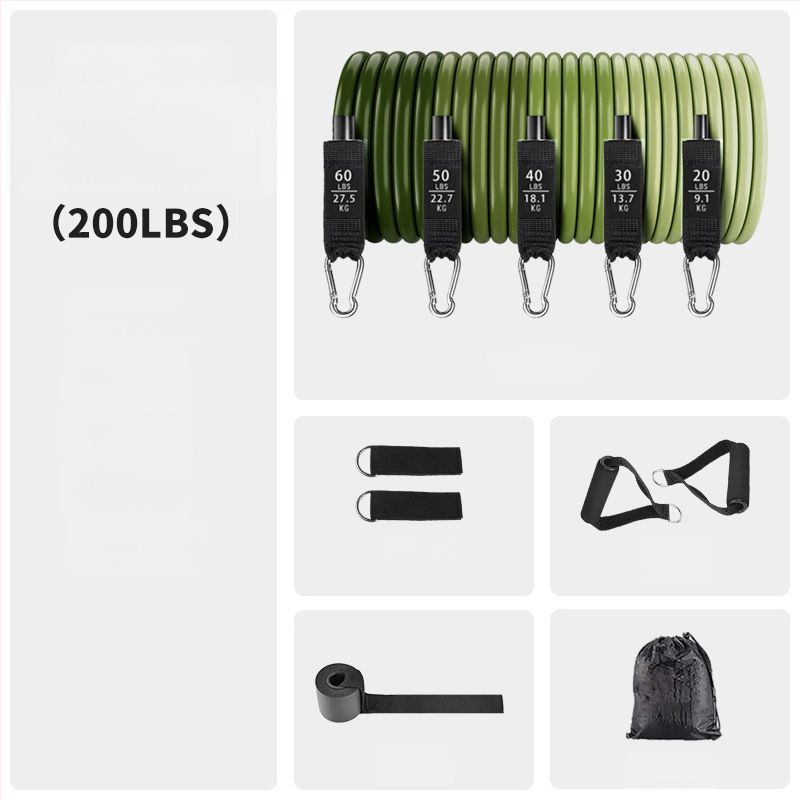 Asahi Ken vilces virve – TPE fitnesa pretestības virve, 150 lb spriegums, iepakojums 30 gab., pieaugušajiem