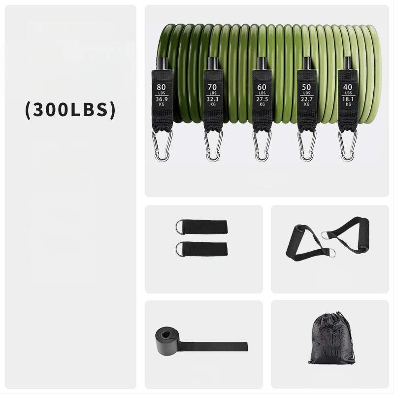 Asahi Ken vilces virve – TPE fitnesa pretestības virve, 150 lb spriegums, iepakojums 30 gab., pieaugušajiem