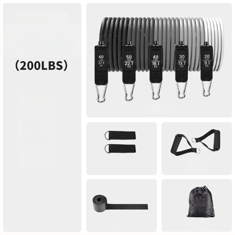 Asahi Ken vilces virve – TPE fitnesa pretestības virve, 150 lb spriegums, iepakojums 30 gab., pieaugušajiem