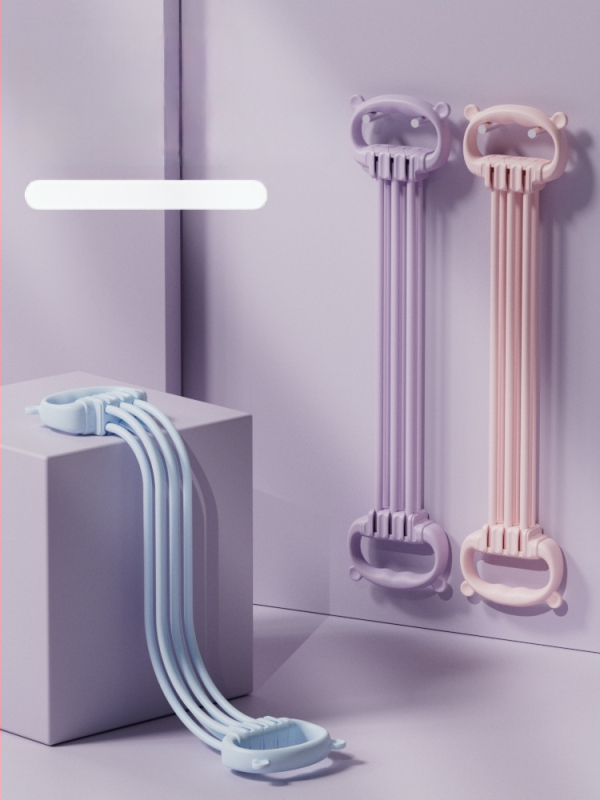 Kērame sprieguma trenētājs ar sešām saitēm, 8-formu dizains, regulējams spriegums, TPR materiāls