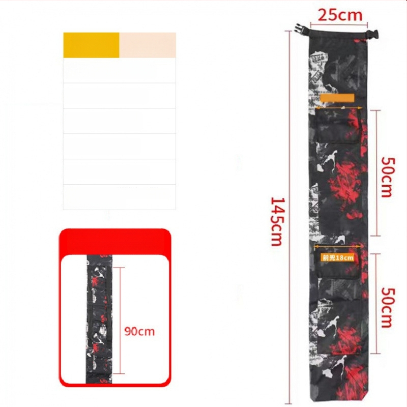 Plecu soma makšķerēšanas nūjai un lietussargam, PVC materiāls, saliekama un pārnēsājama