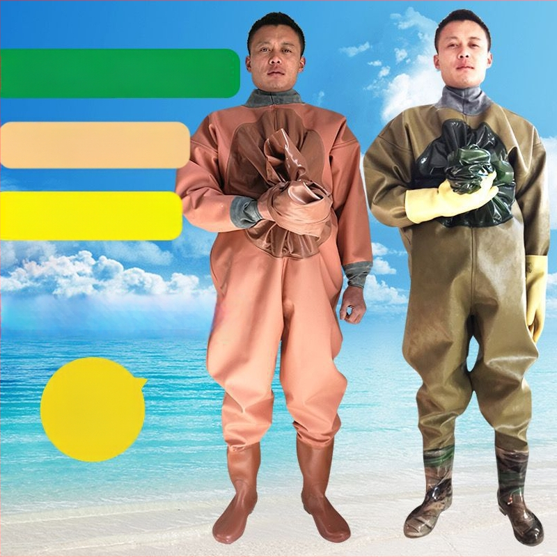 Viso kūno atsparus vandeniui žvejybos kombinezonas, viengabalis, storesnis audinys, pavasaris, vyriškas