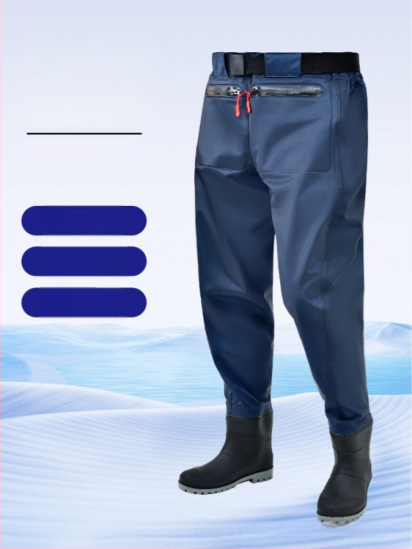 Žvejybos vandeni kombinezonos su liemens ilgio batų – lengvas, UV apsauga, vėjo atsparumas, dilimui atsparus, drėgmei atstumiantis audinys iš cheminių pluoštų vyriškiams