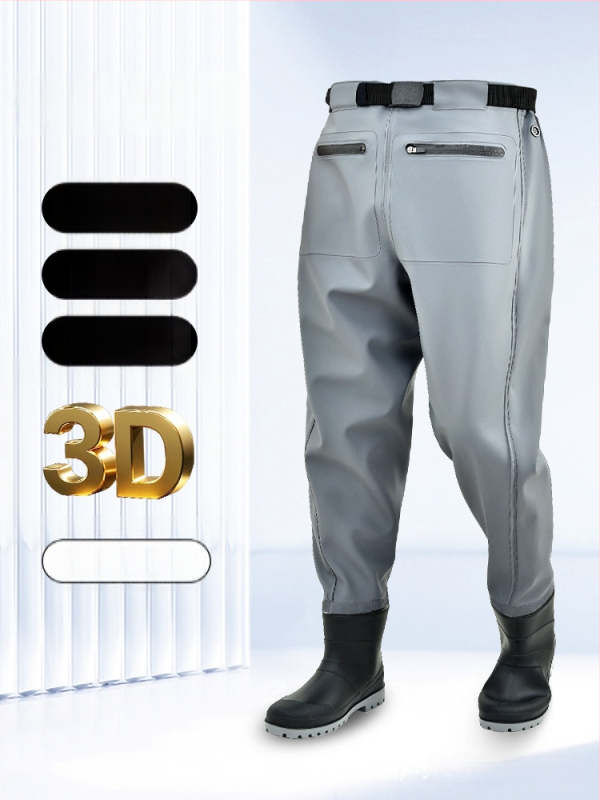 Žvejybos vandeni kombinezonos su liemens ilgio batų – lengvas, UV apsauga, vėjo atsparumas, dilimui atsparus, drėgmei atstumiantis audinys iš cheminių pluoštų vyriškiams