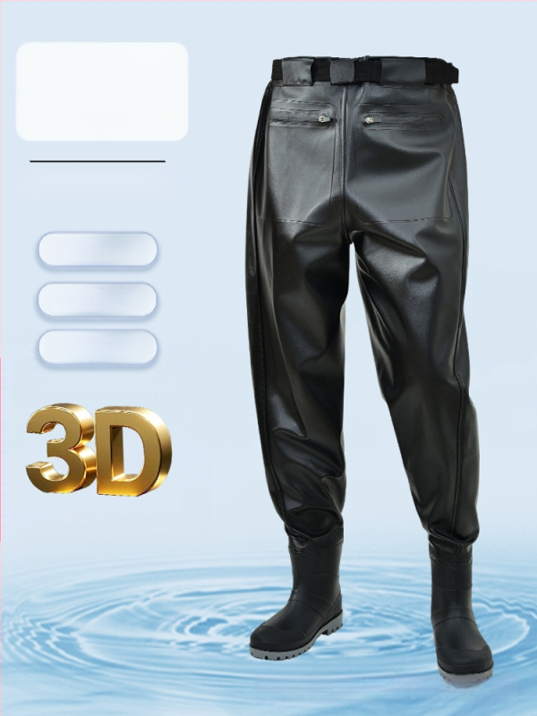 Žvejybos vandeni kombinezonos su liemens ilgio batų – lengvas, UV apsauga, vėjo atsparumas, dilimui atsparus, drėgmei atstumiantis audinys iš cheminių pluoštų vyriškiams