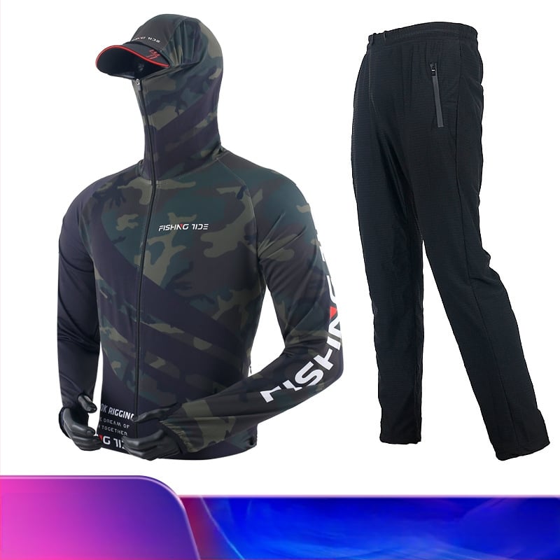 Unisex ribičko odijelo s UV zaštitom, od led silke tkanine, prozračno, brzo se suši, protiv komaraca, za outdoor ribolov.