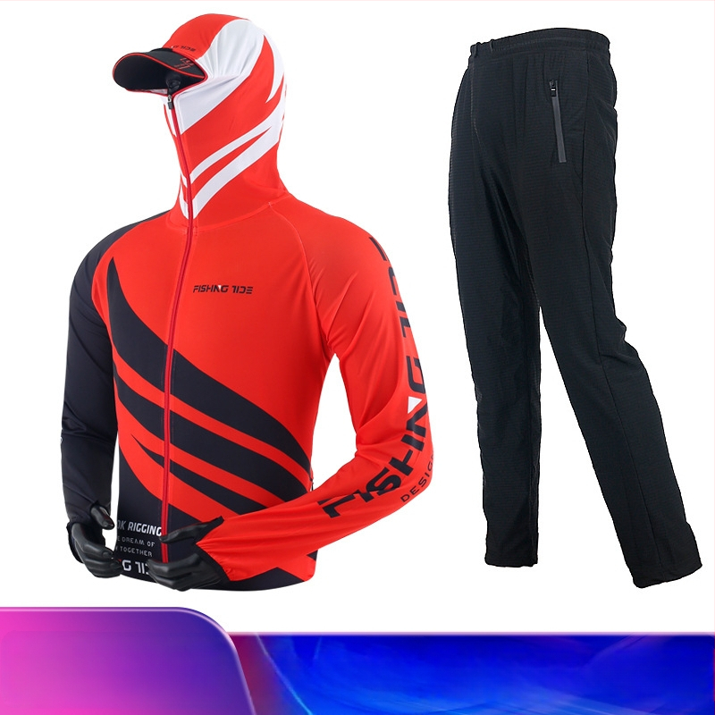 Unisex ribičko odijelo s UV zaštitom, od led silke tkanine, prozračno, brzo se suši, protiv komaraca, za outdoor ribolov.