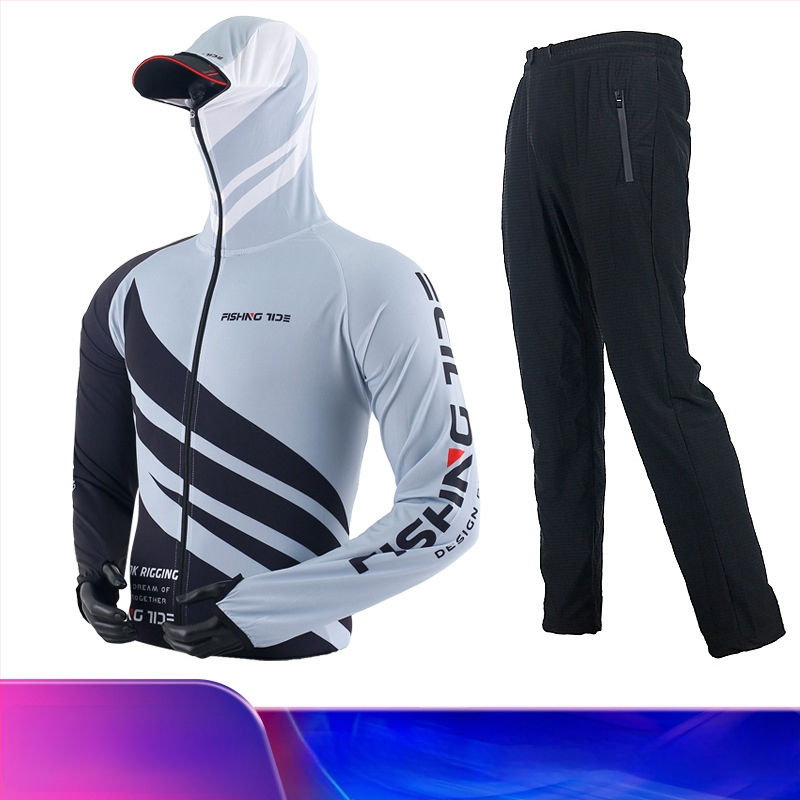 Unisex ribičko odijelo s UV zaštitom, od led silke tkanine, prozračno, brzo se suši, protiv komaraca, za outdoor ribolov.