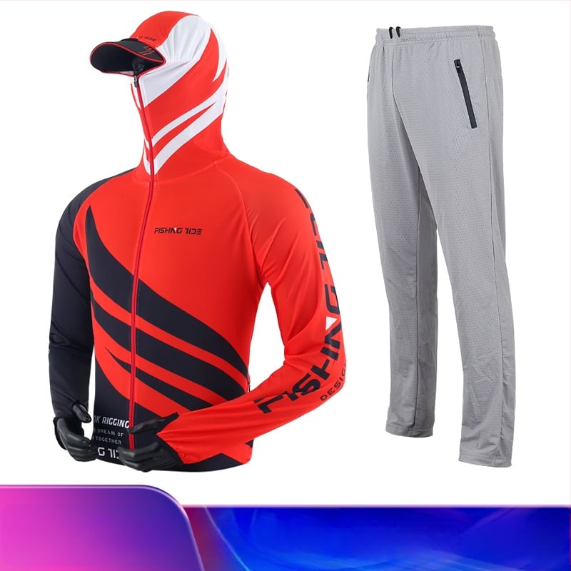 Unisex ribičko odijelo s UV zaštitom, od led silke tkanine, prozračno, brzo se suši, protiv komaraca, za outdoor ribolov.