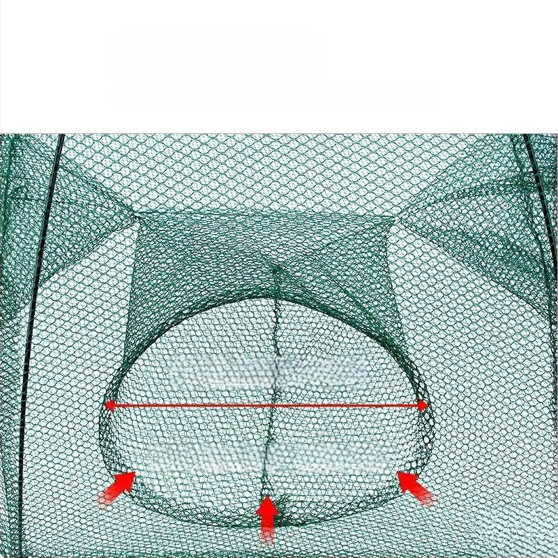 Tai Lane zvejas aizsardzības tīkls, saliekama krevetes kaste ar lietus tīklu, zīda materiāls