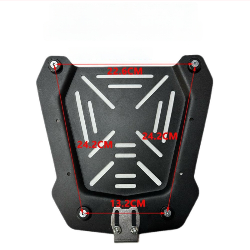 Universalus greito atpalaidavimo motociklo galinio bagažinės diegimo rinkinys geležinėms dėžėms, žvejybos dėžėms, įrankių dėžėms ir bagažui