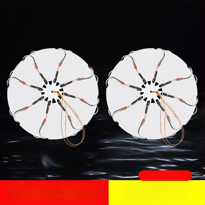 Eksplozīvo āķu komplekts ar bezrīkstošu astoņu zobu āķi un mīlšu klipu – Mengda (Zīmols: Mengda; Bezrīkstošs; Astoņi zobi; Piemērots zvejai okeānā, upēs un ezeros)