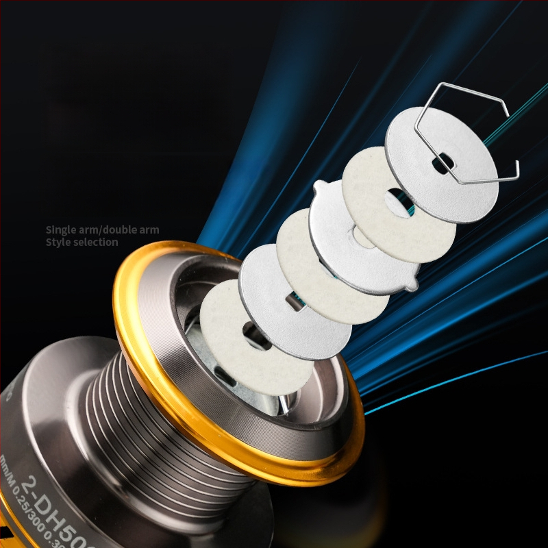 Otrās paaudzes pilnmetāla spininga spole ar divkāršu rokturi un garu metienu spēju — Zīmols Fddl/Diao Delai