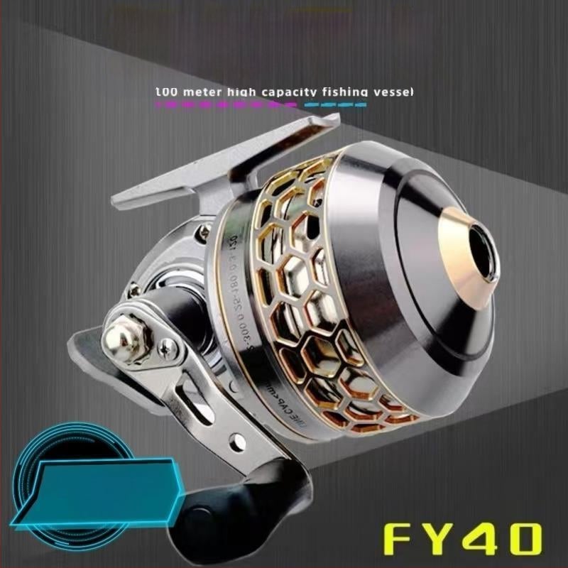 Spininga makšķeres ruļļa — modelis FY40, metaliska konstrukcija, Peak Whisperer