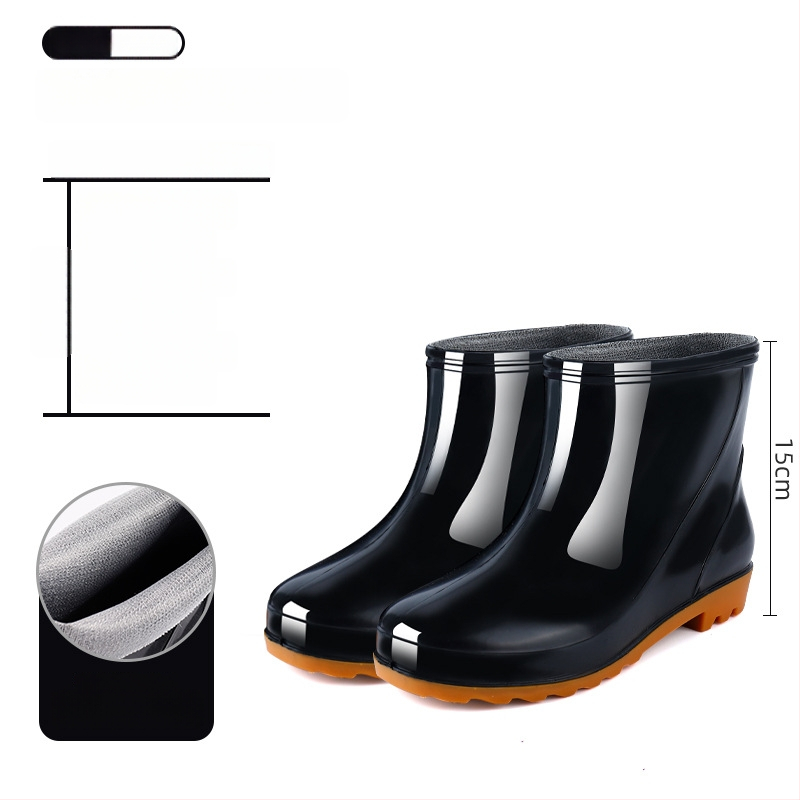 Vīriešu lietus zābaki, augsti, ūdensnecaurlaidīgi, neslīdoši, ar fleece iekšējo apdari, no plastmasas, ražoti ar injekcijas formēšanu.