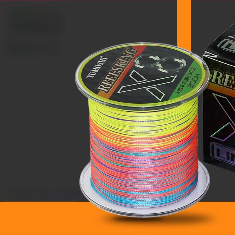 8 šķiedru PE zvejas līnija garajiem metieniem, galvenā līnija, augsta vilces izturība, berzes izturība, pret kodumiem