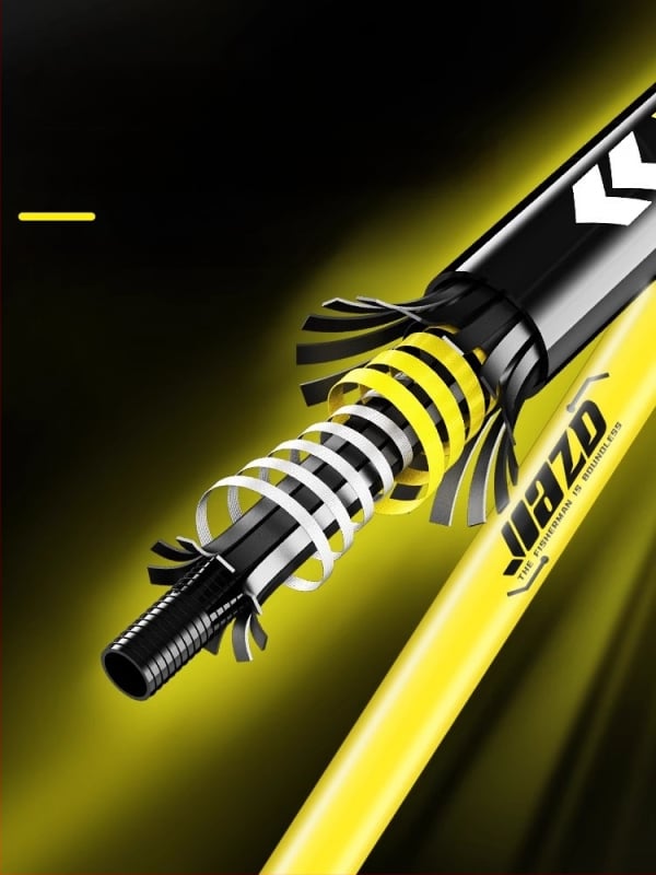 Karbona zvejas tīkla nūja komplekts ar teleskopisko kātu un tīkla galvu – pilns komplekts, smalks tīkls