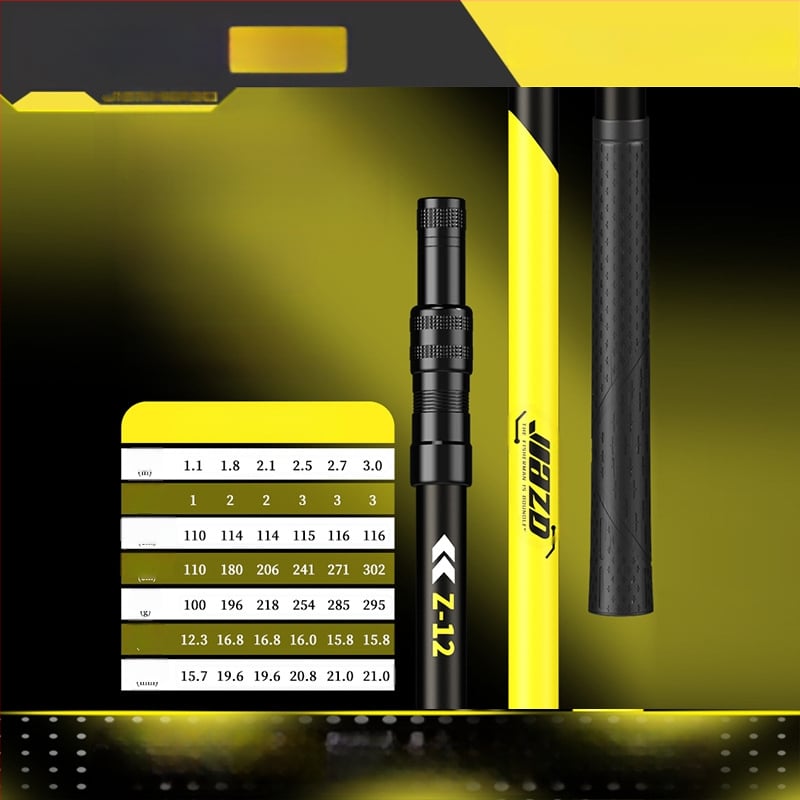 Karbona zvejas tīkla nūja komplekts ar teleskopisko kātu un tīkla galvu – pilns komplekts, smalks tīkls