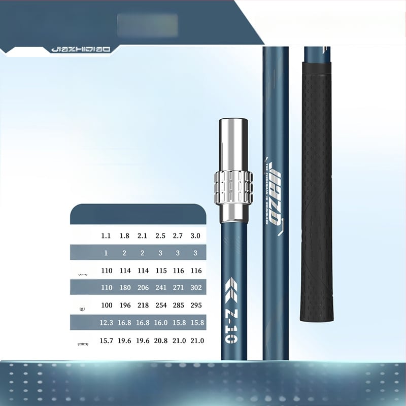 Karbona zvejas tīkla nūja komplekts ar teleskopisko kātu un tīkla galvu – pilns komplekts, smalks tīkls