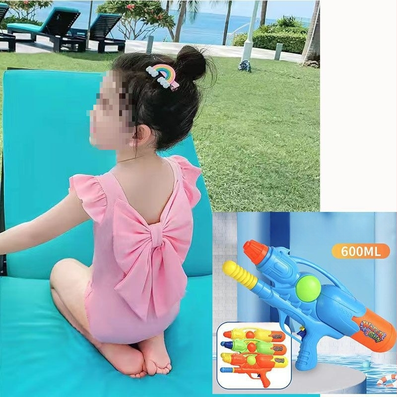 Meitenēm paredzēti viengabala peldkostīms ar lentīti, vasara 2024, vecuma 1–3 gadi