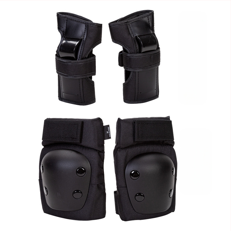 Aizsargu komplekts skrituļslidošanai un ziemas sporta veidiem - ceļgalu, elkoņu un plaukstu aizsargi ar putu pildījumu, sešu vienību komplekts