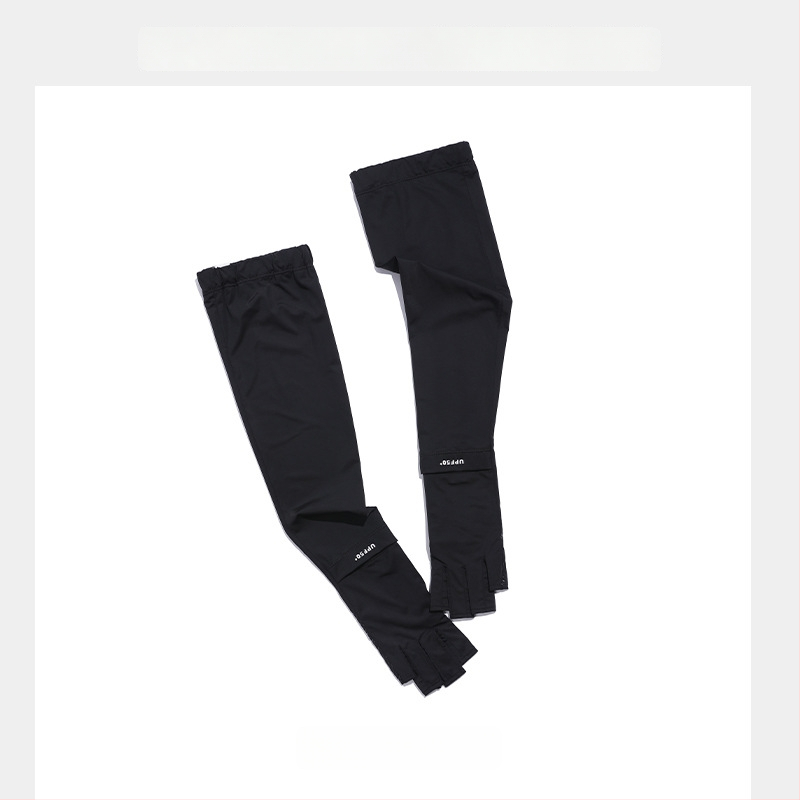 UV apsaugos pirštinės - puspiršto dizainas, kvėpuojančios iš ledinio šilko, greitai džiūsta, neslystančios, su jutikliniu ekranu suderinamos