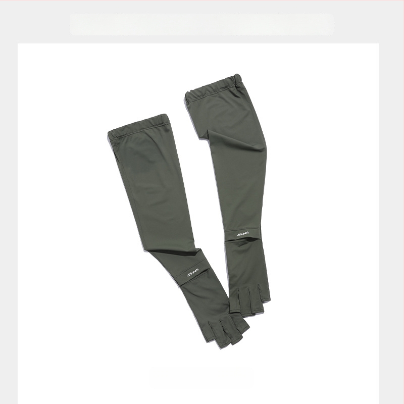 UV apsaugos pirštinės - puspiršto dizainas, kvėpuojančios iš ledinio šilko, greitai džiūsta, neslystančios, su jutikliniu ekranu suderinamos