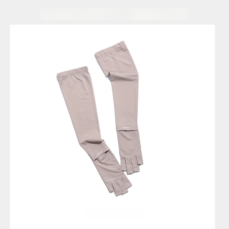 UV apsaugos pirštinės - puspiršto dizainas, kvėpuojančios iš ledinio šilko, greitai džiūsta, neslystančios, su jutikliniu ekranu suderinamos