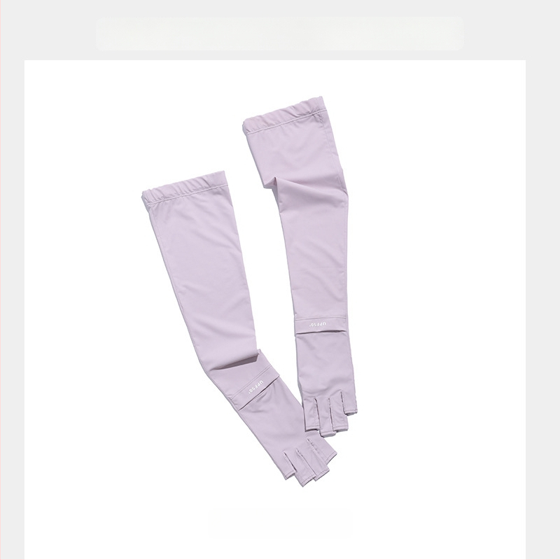 UV apsaugos pirštinės - puspiršto dizainas, kvėpuojančios iš ledinio šilko, greitai džiūsta, neslystančios, su jutikliniu ekranu suderinamos