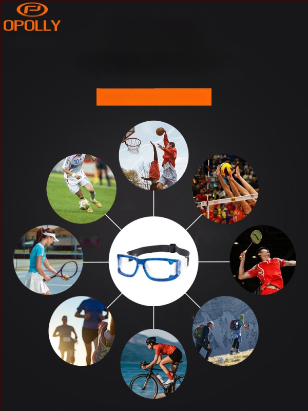 OPOLLY L006 Sportske naočale za miopiju, PC okvir, unisex, izmjenjive leće, uklonjive ručke