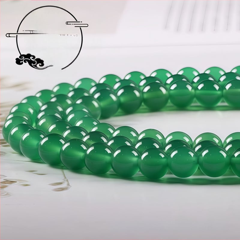 7A zelene agatne okrugle perle – prirodne, za DIY nakit i narukvice, slobodne perle, veličine 2 mm, 3 mm, 4 mm, 6 mm, 8 mm, 10 mm, 12 mm