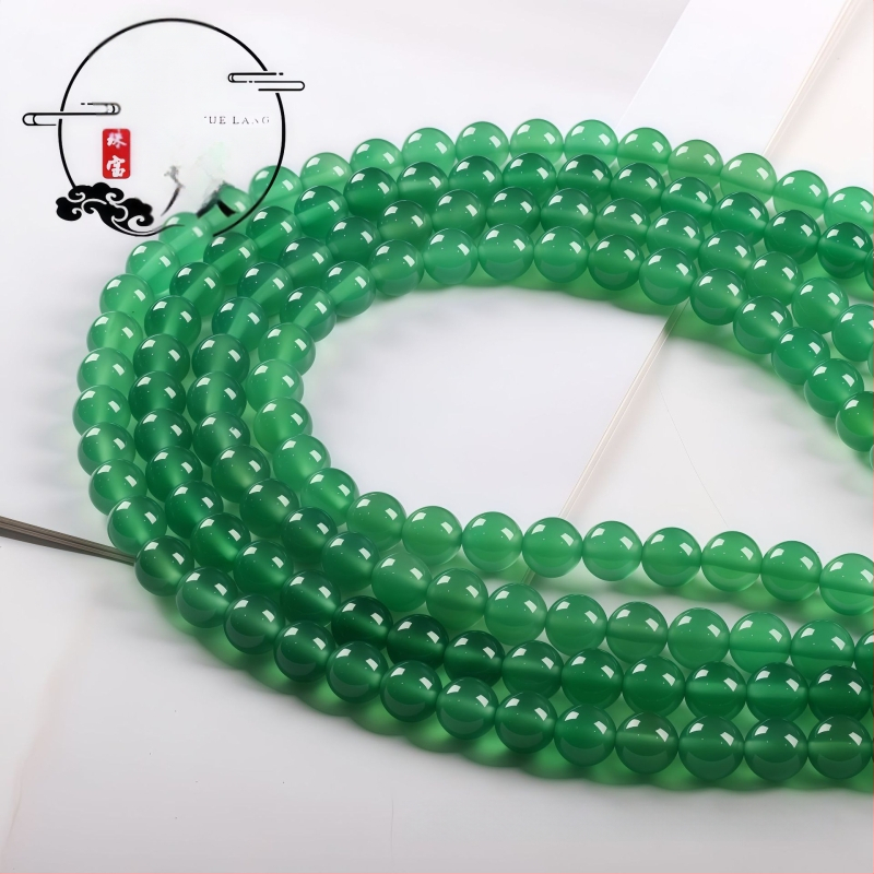 7A zelene agatne okrugle perle – prirodne, za DIY nakit i narukvice, slobodne perle, veličine 2 mm, 3 mm, 4 mm, 6 mm, 8 mm, 10 mm, 12 mm