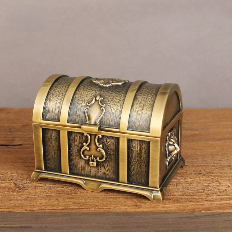 Ruiya A00024 Kutija za nakit od cinkovog legura – Uzorak pruga, Čvrsta konstrukcija, Zaključava se