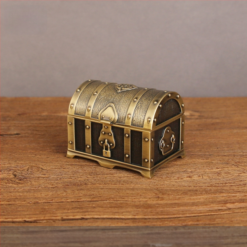 Ruiya A00024 Kutija za nakit od cinkovog legura – Uzorak pruga, Čvrsta konstrukcija, Zaključava se